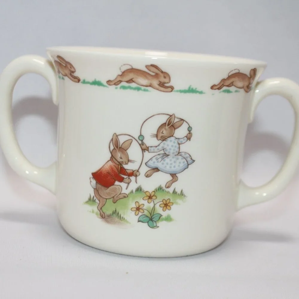 Vintage 1936 Royal Doulton “Bunnykins” Bowl/Cup Set Fine Bone China